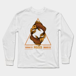 Pisces Zodiac Astrology Sign Long Sleeve T-Shirt